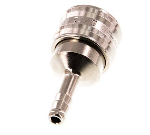 Vernikkeld Messing DN 7.2 (Euro) Luchtkoppeling Snelkoppeling 6 mm Slangpilaar Double Shut-Off