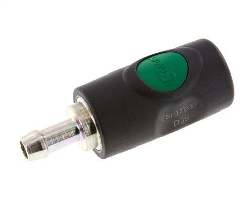 Composiet materiaal DN 7.4 Safety Luchtkoppeling Snelkoppeling met Drukknop 10 mm Slangpilaar