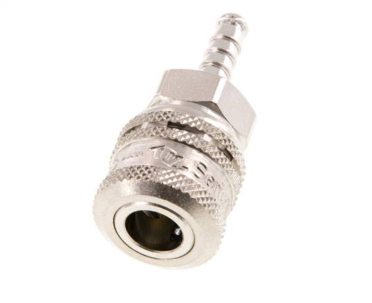 Staal/Messing DN 7.2 (Euro) Safety Luchtkoppeling Snelkoppeling 6 mm Slangpilaar