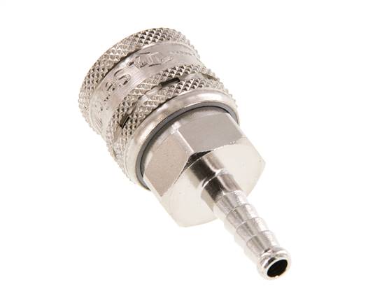 Staal/Messing DN 7.2 (Euro) Safety Luchtkoppeling Snelkoppeling 6 mm Slangpilaar