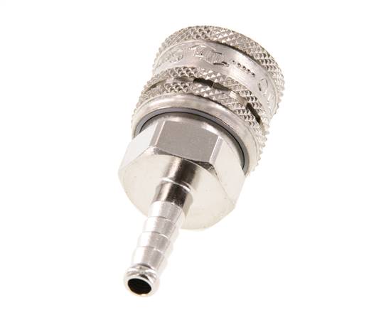 Staal/Messing DN 7.2 (Euro) Safety Luchtkoppeling Snelkoppeling 6 mm Slangpilaar