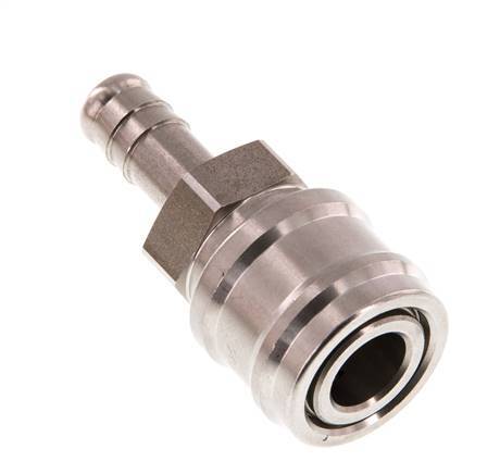 RVS DN 7.2 (Euro) Luchtkoppeling Snelkoppeling 10 mm Slangpilaar