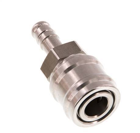 RVS DN 7.2 (Euro) Luchtkoppeling Snelkoppeling 9 mm Slangpilaar