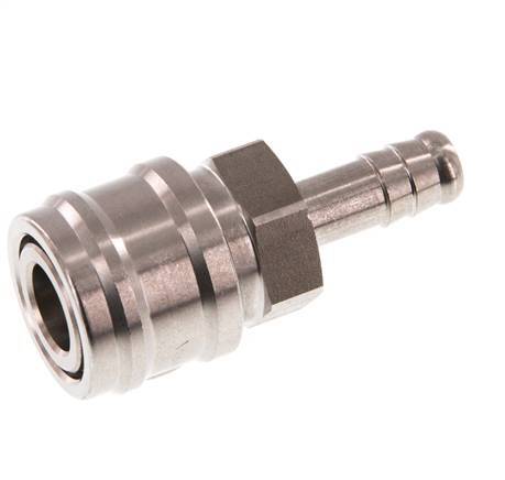 RVS DN 7.2 (Euro) Luchtkoppeling Snelkoppeling 9 mm Slangpilaar
