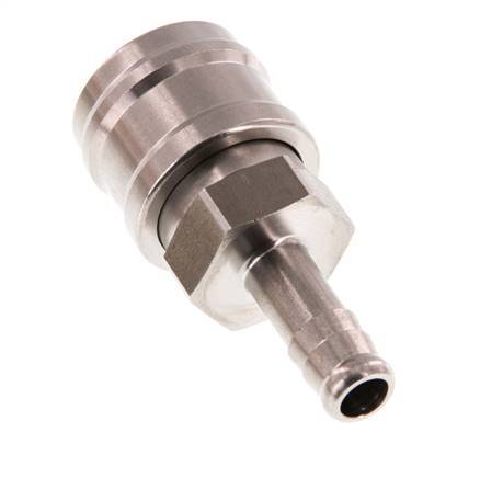 RVS DN 7.2 (Euro) Luchtkoppeling Snelkoppeling 9 mm Slangpilaar