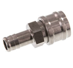Stainless steel DN 7.2 (Euro) Air Coupling Socket 13 mm Hose Pillar Double Shut-Off