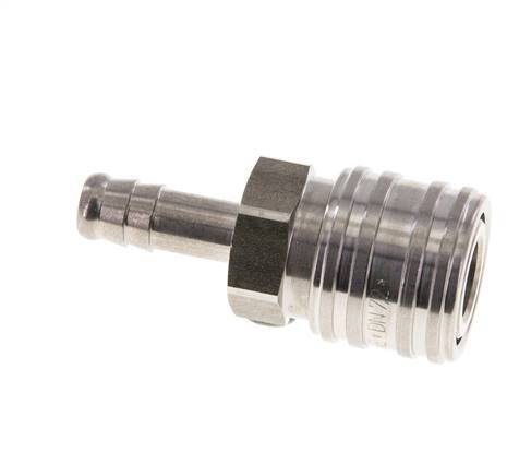 RVS DN 7.2 (Euro) Luchtkoppeling Snelkoppeling 8 mm Slangpilaar Double Shut-Off