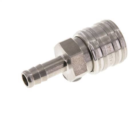 RVS DN 7.2 (Euro) Luchtkoppeling Snelkoppeling 9 mm Slangpilaar Double Shut-Off