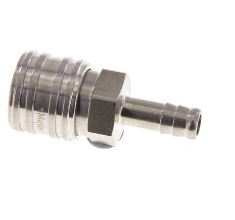 RVS DN 7.2 (Euro) Luchtkoppeling Snelkoppeling 9 mm Slangpilaar Double Shut-Off