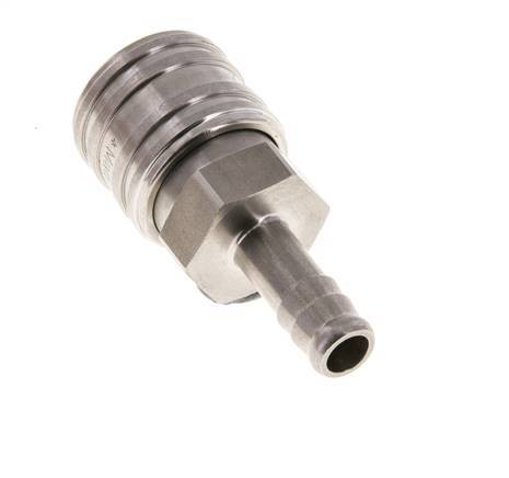 RVS DN 7.2 (Euro) Luchtkoppeling Snelkoppeling 9 mm Slangpilaar Double Shut-Off
