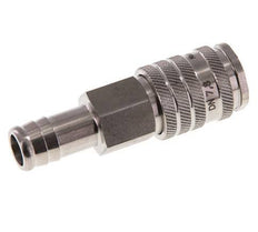 RVS DN 7.8 Luchtkoppeling Snelkoppeling 13 mm Slangpilaar Double Shut-Off