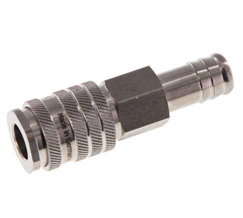 RVS DN 7.8 Luchtkoppeling Snelkoppeling 13 mm Slangpilaar Double Shut-Off