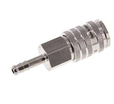 RVS DN 7.8 Luchtkoppeling Snelkoppeling 6 mm Slangpilaar Double Shut-Off