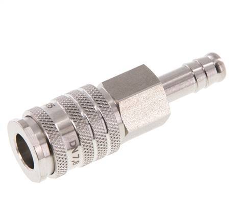 RVS DN 7.8 Luchtkoppeling Snelkoppeling 9 mm Slangpilaar Double Shut-Off