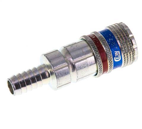 Staal/Messing DN 7.6 (7.2 Euro) Safety Luchtkoppeling Snelkoppeling 10 mm Slangpilaar
