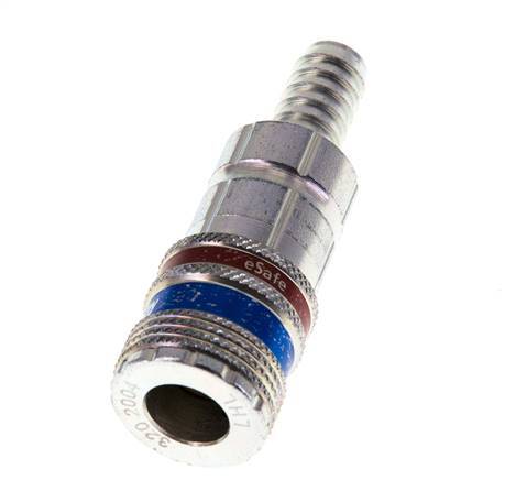 Staal/Messing DN 7.6 (7.2 Euro) Safety Luchtkoppeling Snelkoppeling 10 mm Slangpilaar