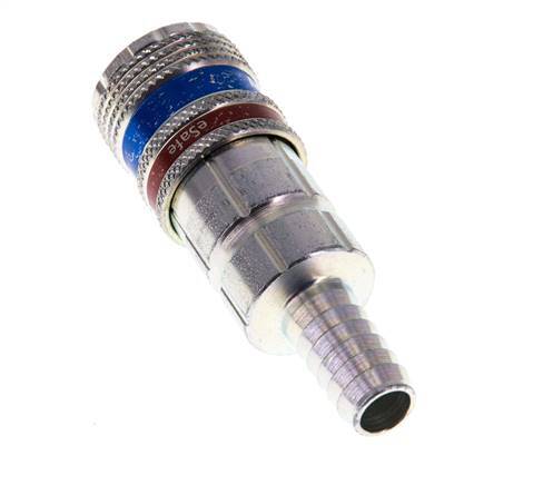 Staal/Messing DN 7.6 (7.2 Euro) Safety Luchtkoppeling Snelkoppeling 10 mm Slangpilaar