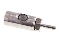 RVS 316L DN 7.4 Safety Luchtkoppeling Snelkoppeling met Drukknop 6 mm Slangpilaar