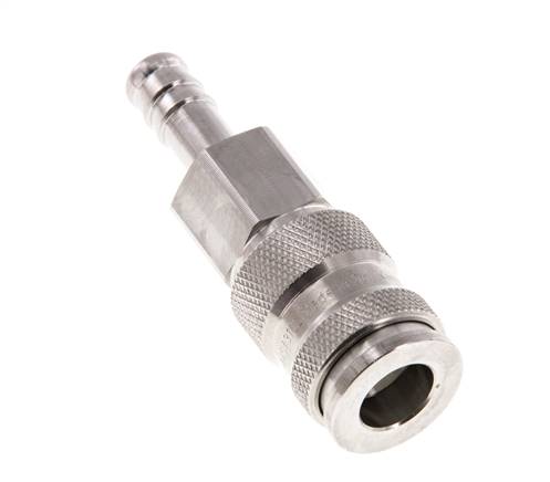 RVS 316L DN 7.8 Luchtkoppeling Snelkoppeling 9 mm Slangpilaar Double Shut-Off