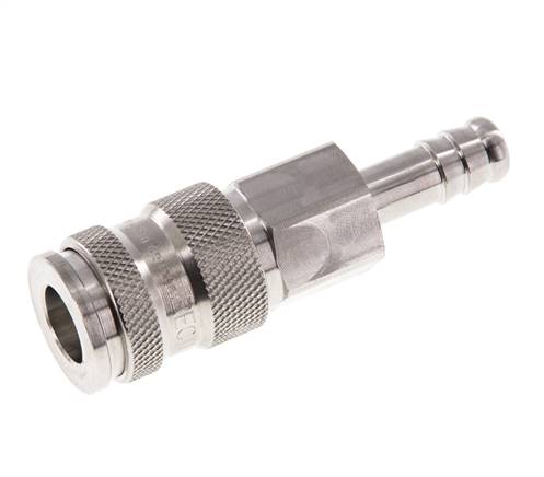 RVS 316L DN 7.8 Luchtkoppeling Snelkoppeling 9 mm Slangpilaar Double Shut-Off