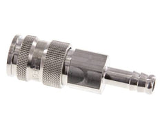 RVS 316L DN 7.8 Luchtkoppeling Snelkoppeling 9 mm Slangpilaar Double Shut-Off