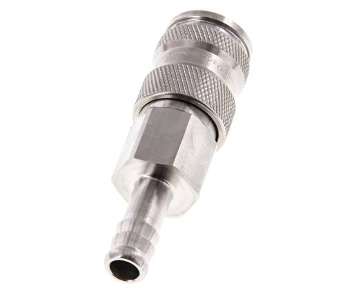 RVS 316L DN 7.8 Luchtkoppeling Snelkoppeling 9 mm Slangpilaar Double Shut-Off