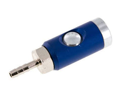 Gehard staal DN 7.4 Safety Luchtkoppeling Snelkoppeling met Drukknop 6 mm Slangpilaar
