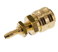 Messing DN 7.2 (Euro) Luchtkoppeling Snelkoppeling 6 mm Slangpilaar Schotkoppeling