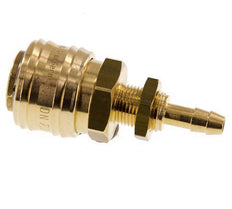 Messing DN 7.2 (Euro) Luchtkoppeling Snelkoppeling 6 mm Slangpilaar Schotkoppeling