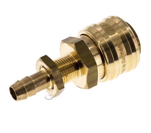 Messing DN 7.2 (Euro) Luchtkoppeling Snelkoppeling 8 mm Slangpilaar Schotkoppeling