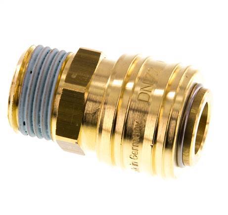 Brass DN 7.2 (Euro) Air Coupling Socket G 1/2 inch Male