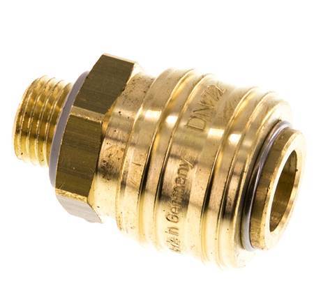 Brass DN 7.2 (Euro) Air Coupling Socket G 1/4 inch Male