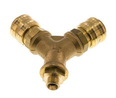 Messing DN 7.2 (Euro) Luchtkoppeling Snelkoppeling G 1/4 inch Buitendraad Wandmontage 2-weg