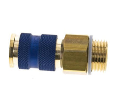 Messing DN 7.2 (Euro) Blauw-Coded Luchtkoppeling Snelkoppeling G 1/2 inch Buitendraad