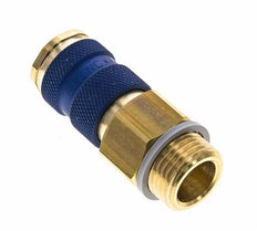 Messing DN 7.2 (Euro) Blauw-Coded Luchtkoppeling Snelkoppeling G 1/2 inch Buitendraad