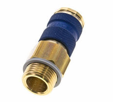 Brass DN 7.2 (Euro) Blue-Coded Air Coupling Socket G 1/2 inch Male