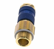 Messing DN 7.2 (Euro) Blauw-Coded Luchtkoppeling Snelkoppeling G 1/2 inch Buitendraad