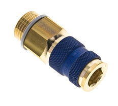 Messing DN 7.2 (Euro) Blauw-Coded Luchtkoppeling Snelkoppeling G 1/2 inch Buitendraad