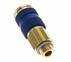 Messing DN 7.2 (Euro) Blauw-Coded Luchtkoppeling Snelkoppeling G 1/4 inch Buitendraad