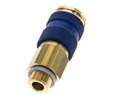 Messing DN 7.2 (Euro) Blauw-Coded Luchtkoppeling Snelkoppeling G 1/4 inch Buitendraad