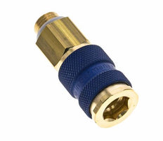 Messing DN 7.2 (Euro) Blauw-Coded Luchtkoppeling Snelkoppeling G 1/4 inch Buitendraad