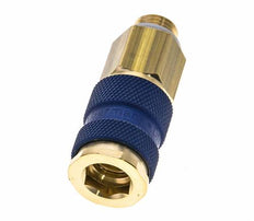 Messing DN 7.2 (Euro) Blauw-Coded Luchtkoppeling Snelkoppeling G 1/4 inch Buitendraad