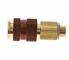 Messing DN 7.2 (Euro) Bruin-Coded Luchtkoppeling Snelkoppeling G 1/4 inch Buitendraad