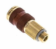 Messing DN 7.2 (Euro) Bruin-Coded Luchtkoppeling Snelkoppeling G 1/4 inch Buitendraad