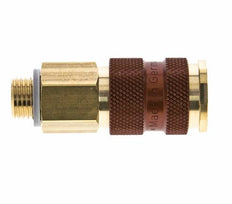 Messing DN 7.2 (Euro) Bruin-Coded Luchtkoppeling Snelkoppeling G 1/4 inch Buitendraad