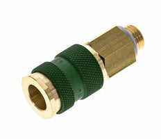 Messing DN 7.2 (Euro) Groen-Coded Luchtkoppeling Snelkoppeling G 1/4 inch Buitendraad