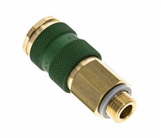 Messing DN 7.2 (Euro) Groen-Coded Luchtkoppeling Snelkoppeling G 1/4 inch Buitendraad