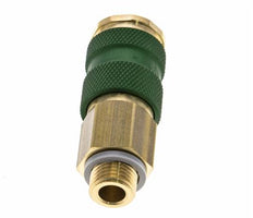 Messing DN 7.2 (Euro) Groen-Coded Luchtkoppeling Snelkoppeling G 1/4 inch Buitendraad