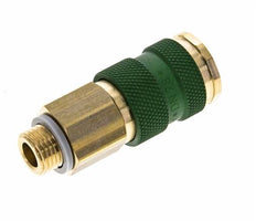 Messing DN 7.2 (Euro) Groen-Coded Luchtkoppeling Snelkoppeling G 1/4 inch Buitendraad