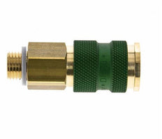 Messing DN 7.2 (Euro) Groen-Coded Luchtkoppeling Snelkoppeling G 1/4 inch Buitendraad